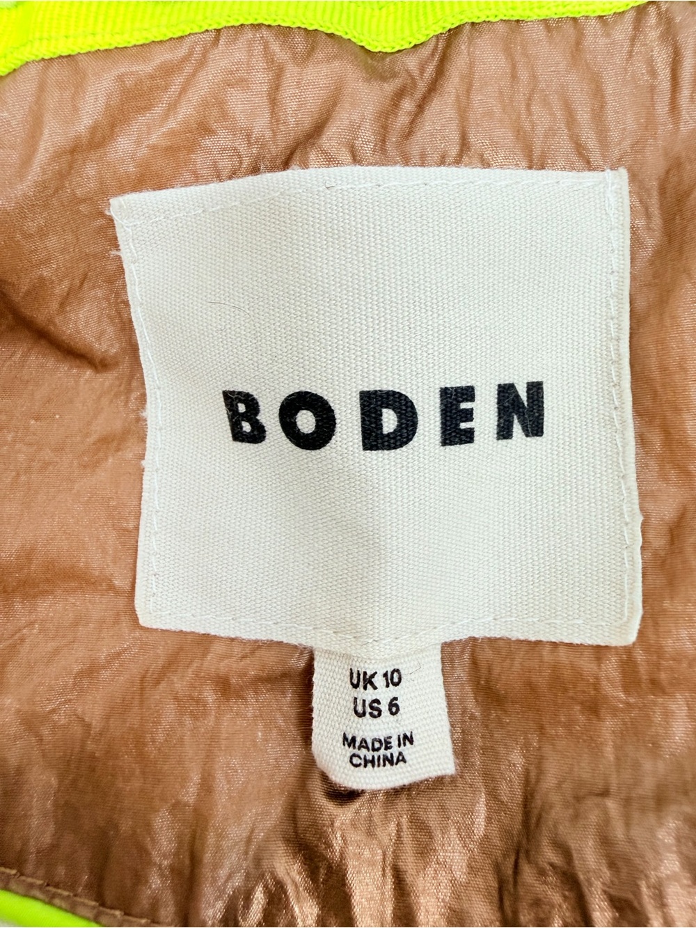 Boden Women’s Size 6 Ivory Funnel-Neck Borg Fleece Zip Up Jacket - Picture 14 of 16
